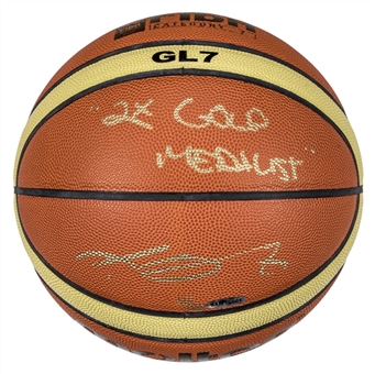 LeBron James Signed & "2X Gold Medalist" Inscribed FIBA Molten Basketball (LE 15/25) (UDA)